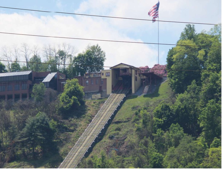 The Johnstown Inclined Plane sits on Yoder Hill. It is 502.2 feet tall with a grade of 72%.