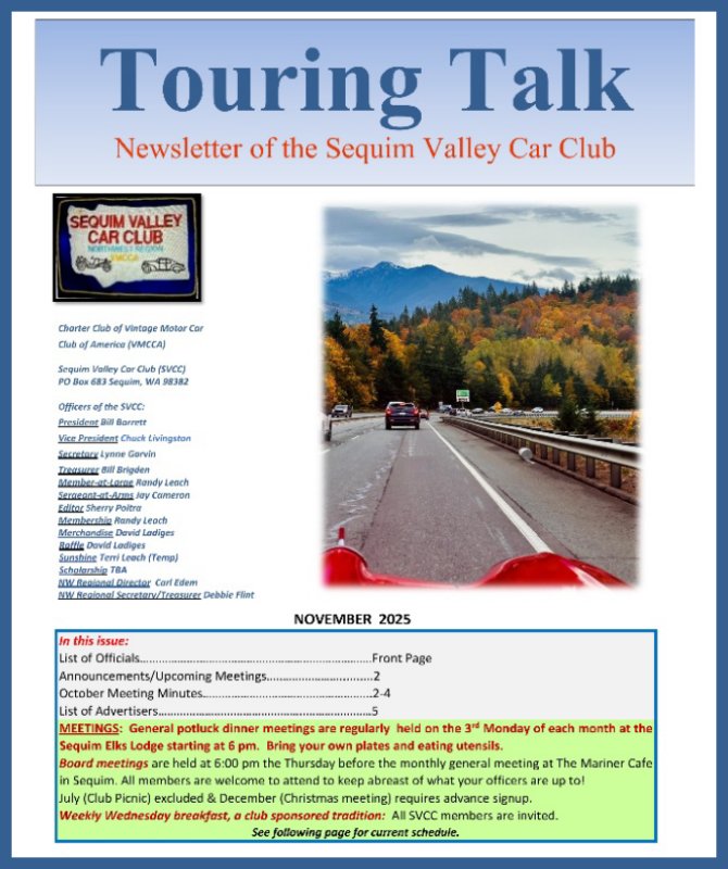 December 2025 Touring Chronicle