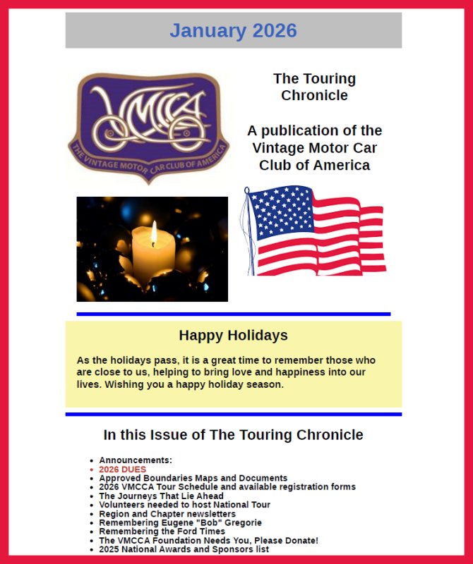 January 2025 Touring Chronicle