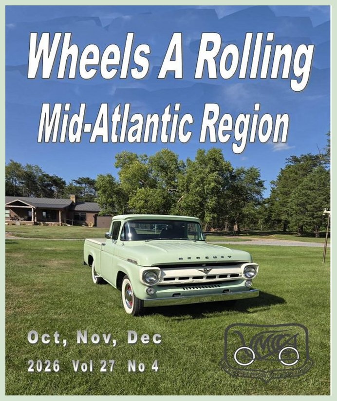 Graphic from the VMCCA October 2026 Touring Chronicle